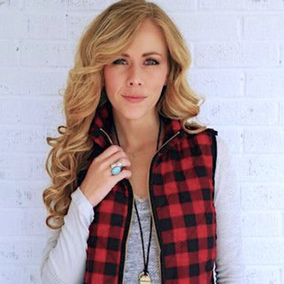 Cute Red and Black Buffalo Plaid Vest - Picture 3 of 12